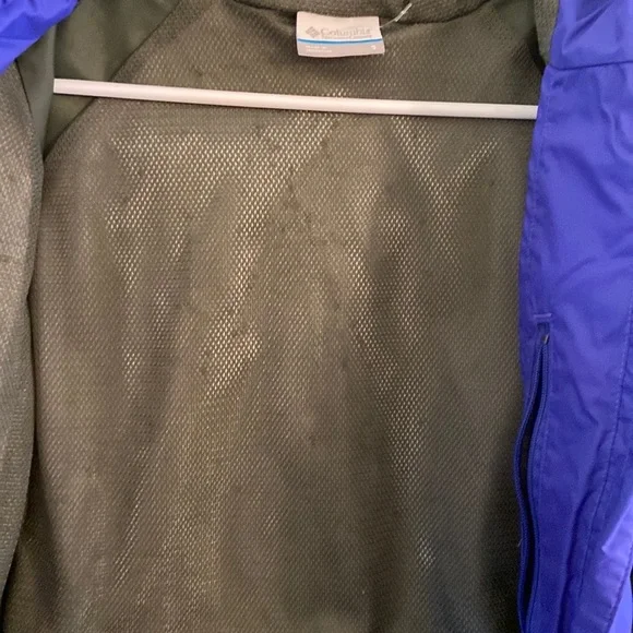Columbia Omni Tech RainJacket Womens Sm Blue Waterproof Lightweight Hood Outdoor - Picture 7 of 17